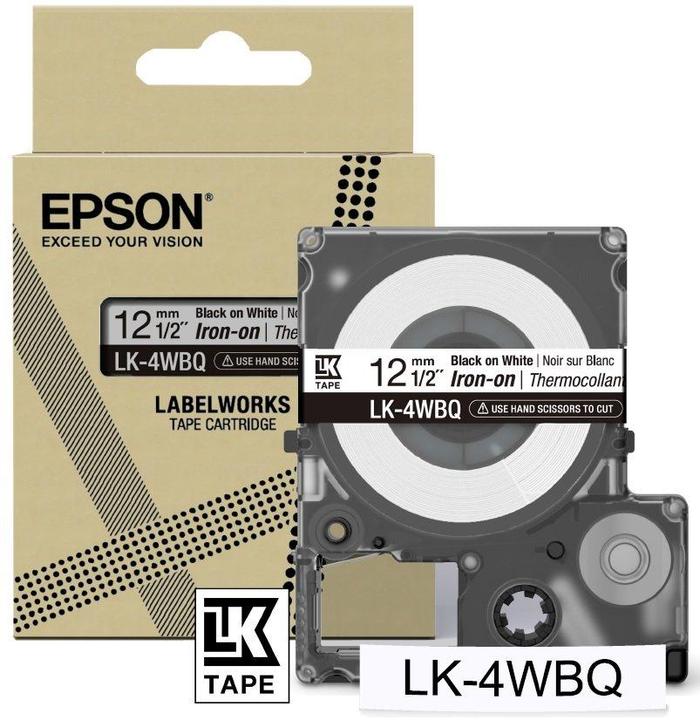 Epson Etikettenkassette Lk-4wbq (1.20 cm, Schwarz)
