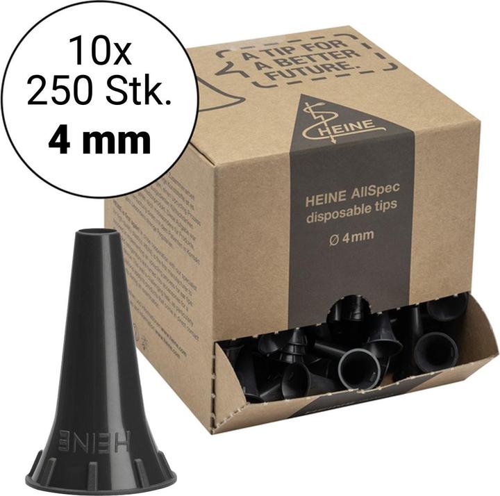 Image du produit Heine AllSpec Einweg-Tips 4.0 mm - 10x 250 Otoskop-Trichter