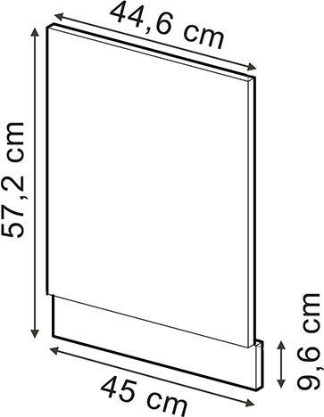Actual product image Vicco Geschirrspülblende R-Line, Anthrazit Landhaus/Goldkraft Eiche, 45 cm, AP Eiche