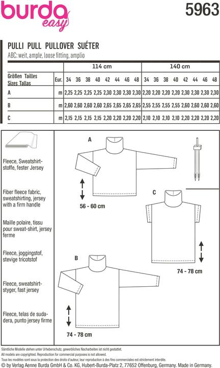 Produktbild Schnittmuster Pulli