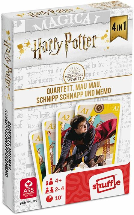 Actual product image ASS Altenburg 22584064 - Harry Potter - Quartett 4 in 1, Card Game, for 2-4 Players, from 4 years (German)