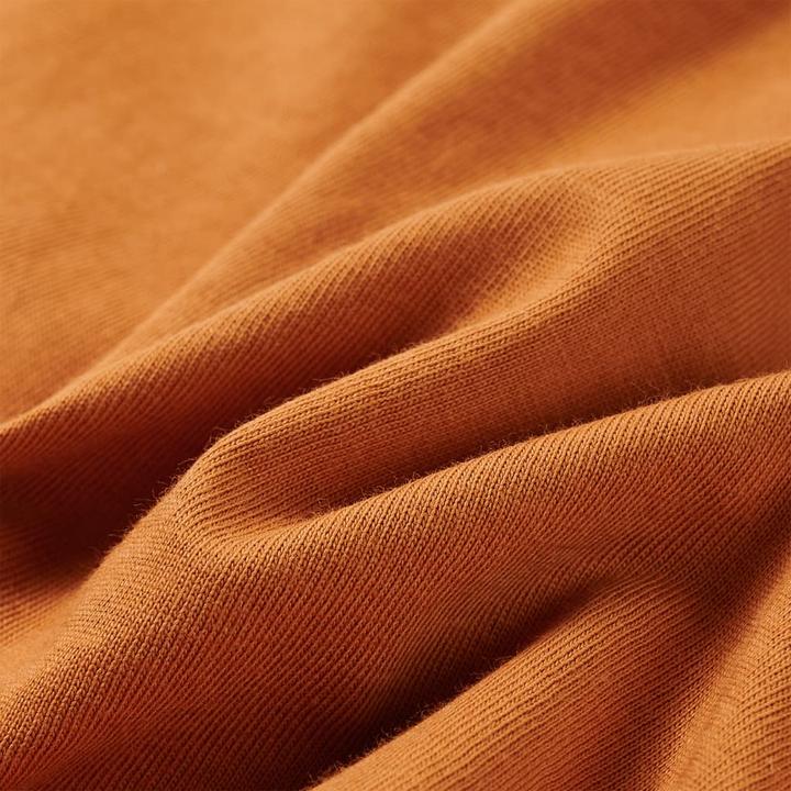 Actual product image VidaXL Children's long-sleeved shirt dark ochre 140,Material: 100 (140)