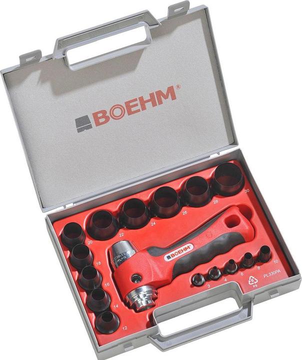 Actual product image Boehm Punch set incl. handle 18&quot -1 316&quot, 16 pieces