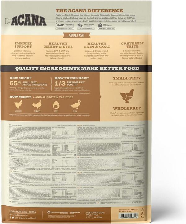 Actual product image Acana Homestead Harvest dry food, 4.5 kg (Adult, 1 pcs., 4500 g)