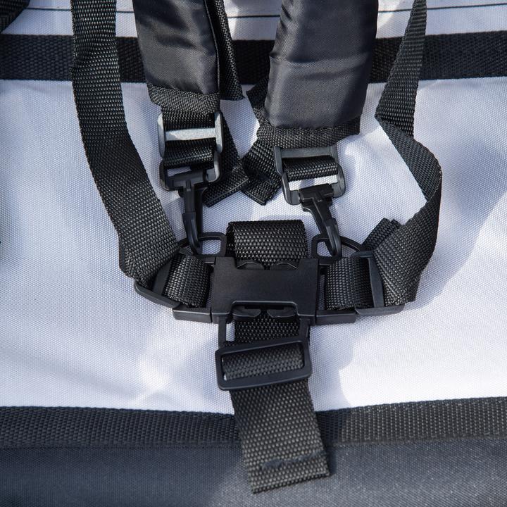 Immagine prodotto Homcom Kinderfahrradanhänger Stahl, Polyester Grau+Schwarz