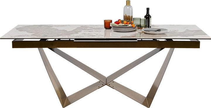 Image du produit Kare Design Table à rallonges Connesso Brass 200(+60)x100cm