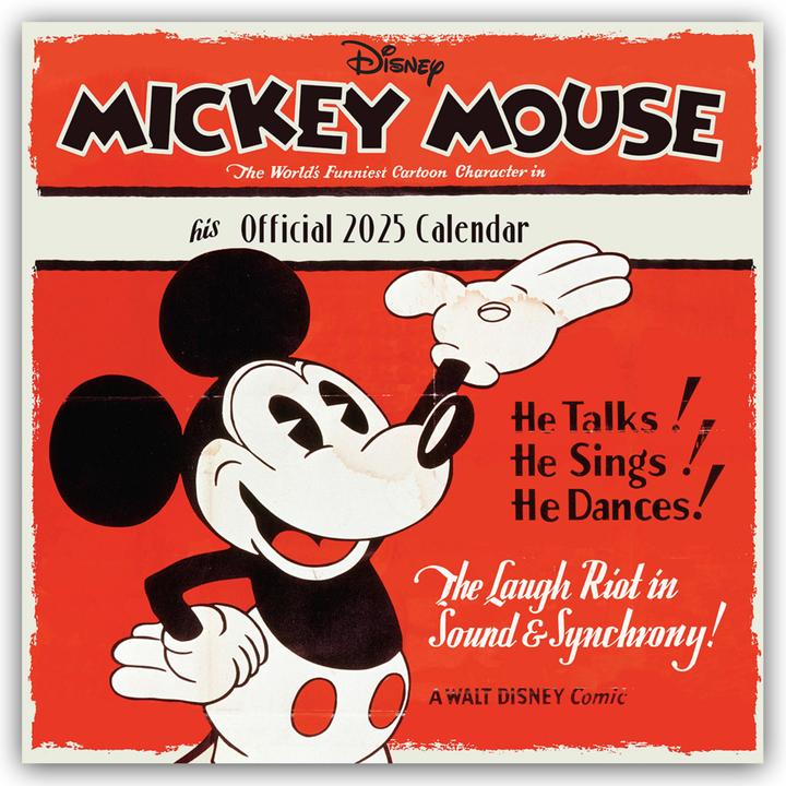 Immagine prodotto Calendario da parete Disney Topolino 2025 (305 x 305 mm, Copertina rigida, Inglese, Tedesco)