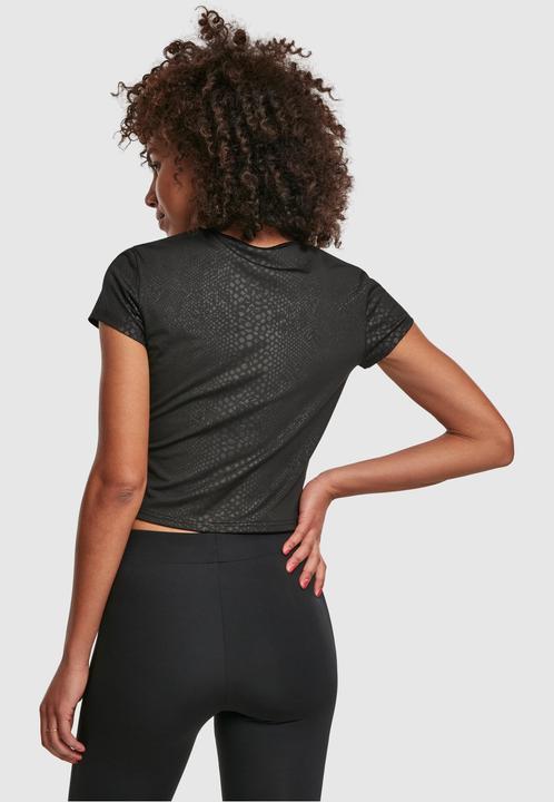 Actual product image Urban Classics Ladies Stretch Pattern Cropped Tee (XL)