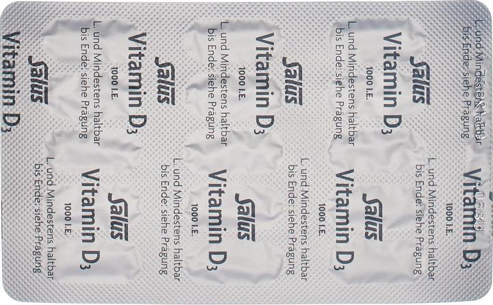 Nährwerte und Zutaten Salus Vitamin D3 1000 Vital Kapseln (60 Stück, Kapseln, 32 g)