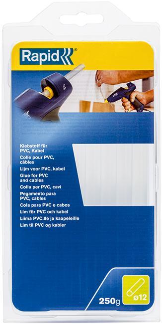Actual product image Rapid PVC & cable glue sticks Ø12x190mm 14 pieces