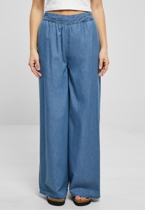 Produktbild Urban Classics Ladies Light Denim Wide Leg Pants (XL)
