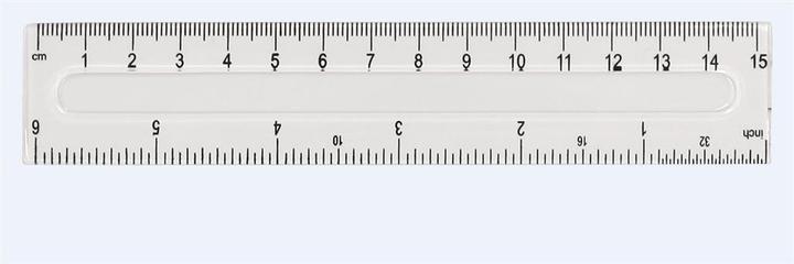 GrandHall Kunststofflineal GR-801-15cm FIORELLO (150 mm)