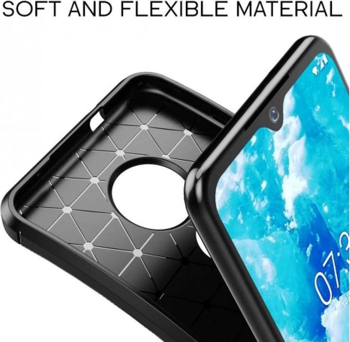 Produktbild Screenguard Nokia 7.2 Hülle Carbon Design TPU Case (Nokia 7.2)