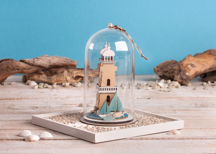 Image du produit Rayher Kit de construction en bois "Phare", 25 pcs.