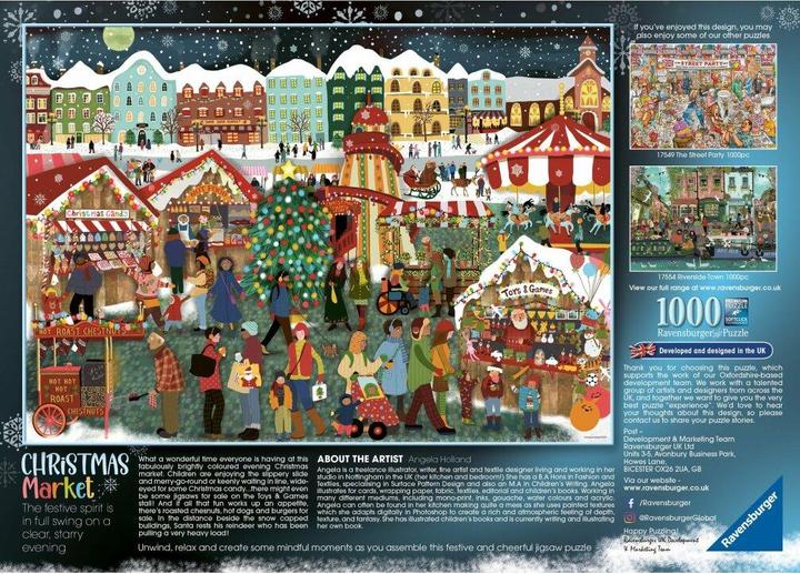 Immagine prodotto Ravensburger Puzzle da 1000 Pezzi - Mercatino di Natale (1000 pezzi)