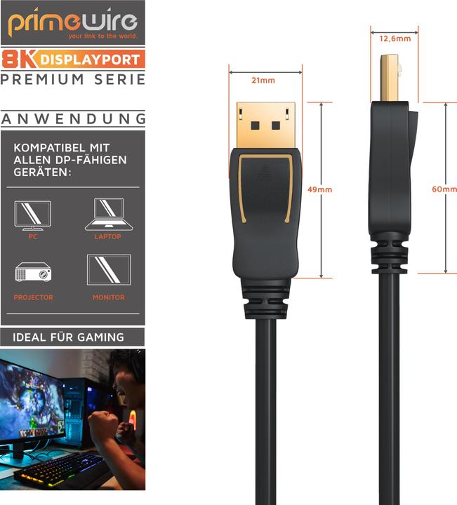Image du produit Primewire DisplayPort - DisplayPort (0.50 m, DisplayPort)
