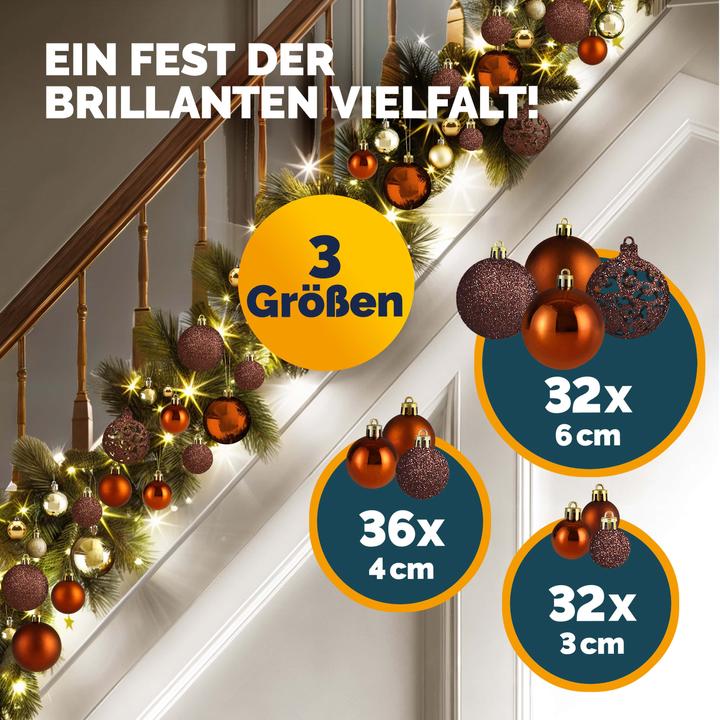 Produktbild Deuba Weihnachtsbaumkugeln (100 -teilig)