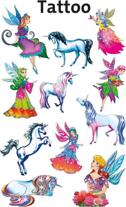 Produktbild Avery Kinder Tattoos 'Elfen, Einhörner' 56390