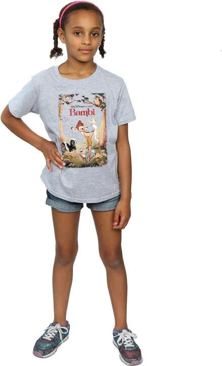 Immagine prodotto Disney Bambi Retro Poster Maglietta Ragazze (140, 146)