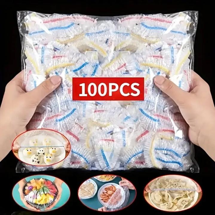 Actual product image ASMI 100 Stück Frischhaltebeutel, Frischhaltefolie, Lebensmittel Abdeckungen (100 x)