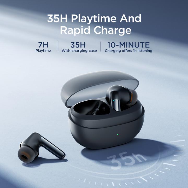 Image du produit Joyroom Écouteurs intra-auriculaires sans fil Jbuds Series JR-BB1 TWS - noir (7 h, Sans fil)