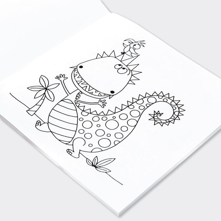 Actual product image Rachel Ellen Coloring Book Dinosaur 20.5 x 20.5 cm