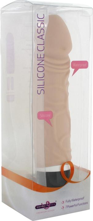 Productafbeelding Seven Creations Silicone Klassieke Vibrator ca. 19cm vlees.