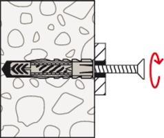 Actual product image Fischer Universal anchor UX 8x50 R S with edge (5 pcs.)