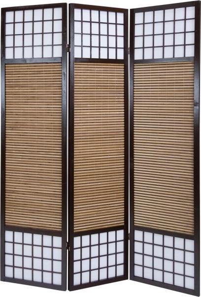 Produktbild Homestyle4u Holz Paravent Raumteiler spanische Wand mit Bambus