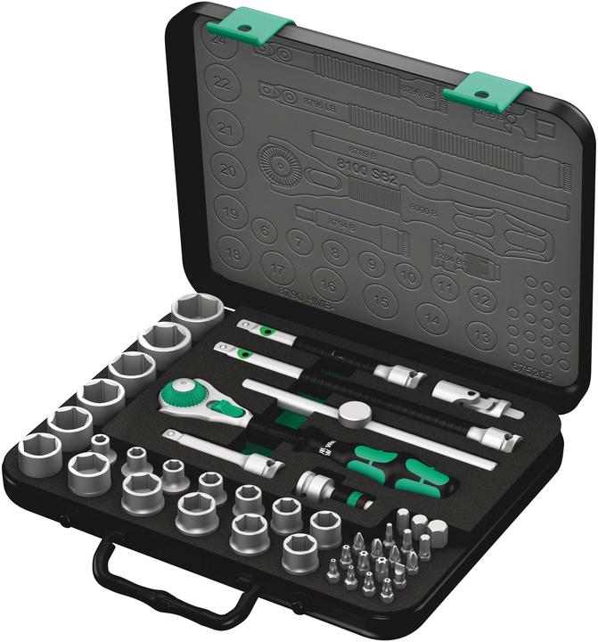 Produktbild Wera 8100 SB 2 Zyklop Speed-Knarrensatz (24 mm, 18 mm, 11 mm, 12 mm, 20 mm, 19 mm, 15 mm, 13 mm, 21 mm, 14 mm, 23 mm, 22 mm, 17 mm, 16 mm, 6 mm, 9 mm, 10  mm, 8 mm, 7 mm)