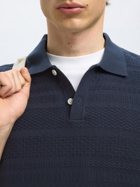 Image du produit Selected Homme Textured Polohemd aus Strick (S)