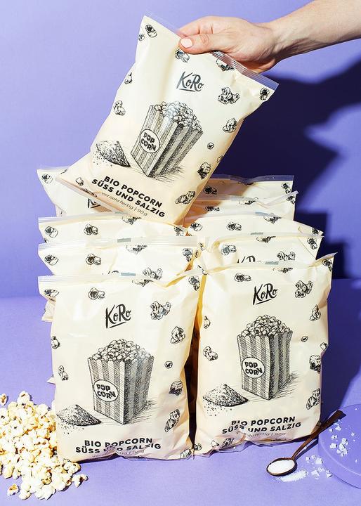 Image du produit KoRo Pop-corn bio prêt à consommer avec sucre et sel (900 g)