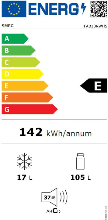 Energie-Label Smeg Retro Style FAB10RWH5 (122 l)