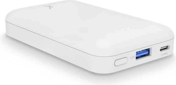 Immagine prodotto KSIX Power Bank 5.000 Mah USB Pd E Qc + Cavo Micro USB Bianco (5000 mAh, 20 W)