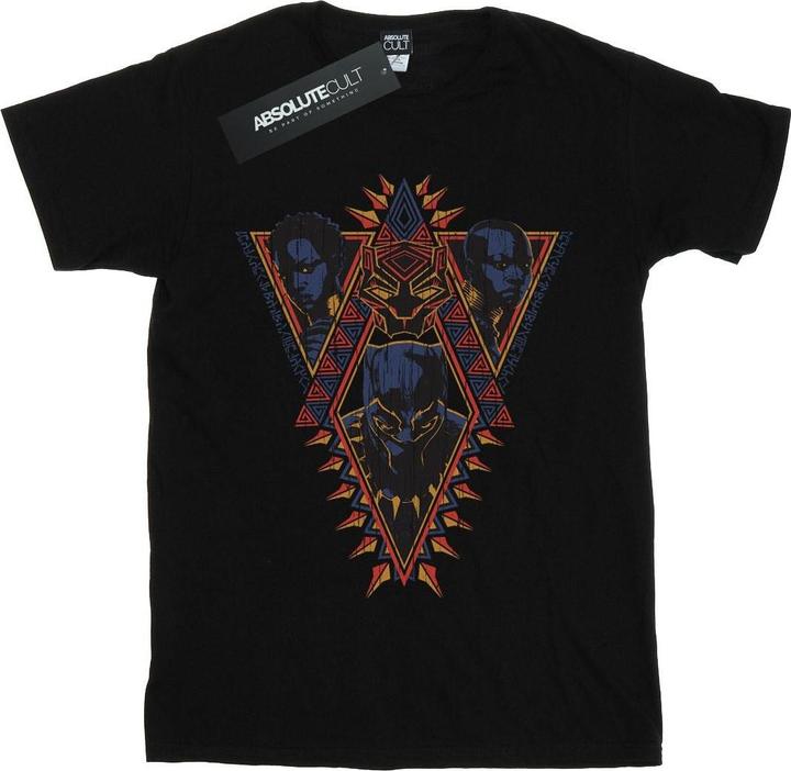 Black Panther Tribal Heads Baumwolle Boyfriend TShirt
