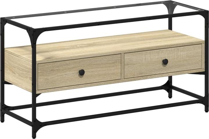Productafbeelding VidaXL TV-meubel met glazen blad 98 x 35 x 51cm