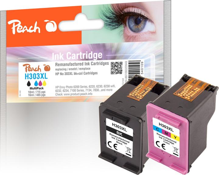 Produktbild Peach Druckkopf Nr.303XL, PEA, MultiPack, PH kompatibel (M, BK, C, Y)