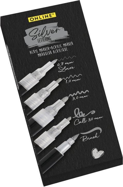 Produktbild Online Silver Lettering Set (Silber, 3 mm, 5 x)