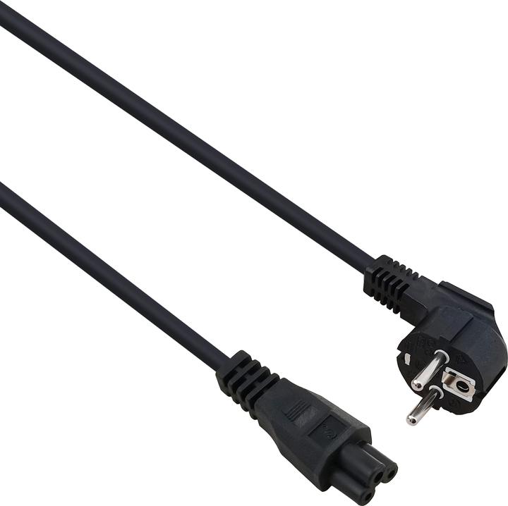 Actual product image Helos Power cable CEE 7/7 (M) angled to IEC 60320 C5 straight (1.80 m)