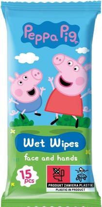 Actual product image NoName PEPPA PIG Chusteczki nawilżane Truskawka 15szt. (1500 ml)