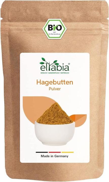 Produktbild Eltabia Bio Hagebuttenpulver | Hagebutten Pulver aus EU-Anbau in Premium Rohkost-Qualität (Pulver, 100 g)