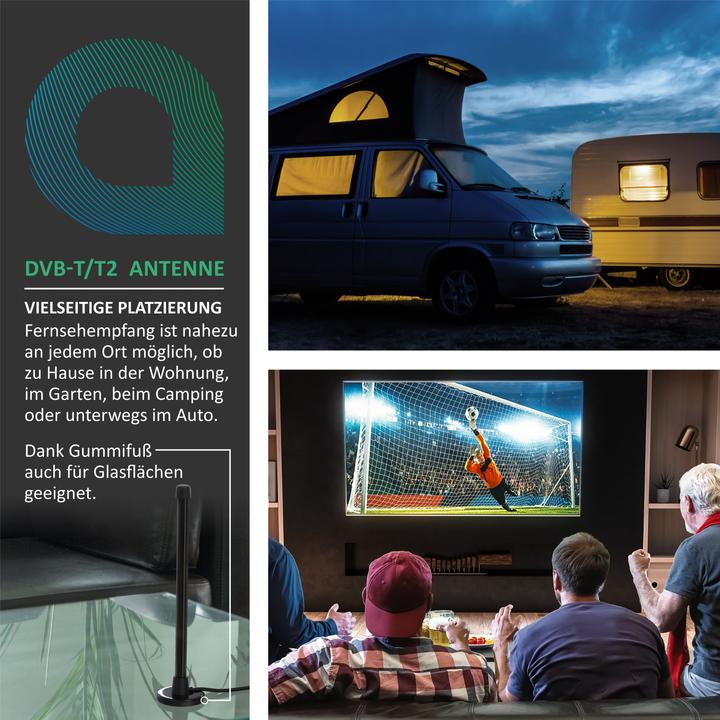 Produktbild Aplic DVB-T2 digitale Antenne, Stabantenne mit Magnetfuss, 6 dBi, hohe Empfangsleistung, DVB T2 Empfänger (Stabantenne, 6 dB, DVB-T / -T2)