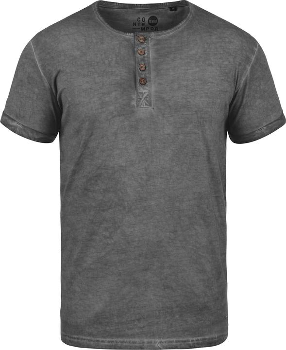 Immagine prodotto Solid Tihn T-Shirt A Maniche Corte Maglietta Da Uomo Con Collo Grandad In Cotone 100% (L)