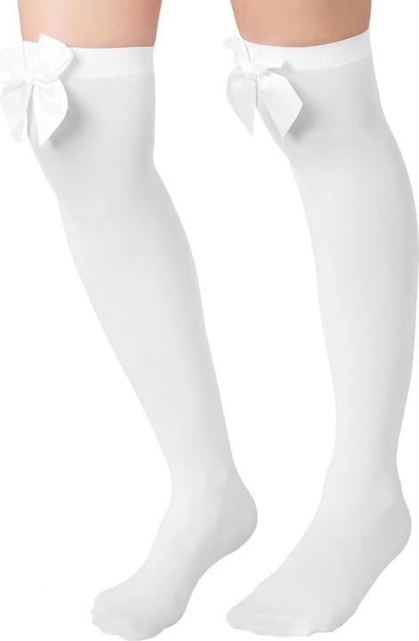 Image du produit tectake Chaussettes montantes avec un noeud blanc (Taille unique)
