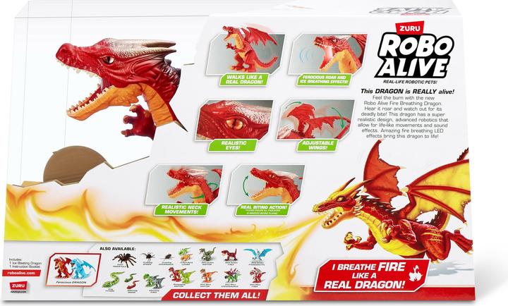 Actual product image Zuru Fire-breathing, roaring dragon