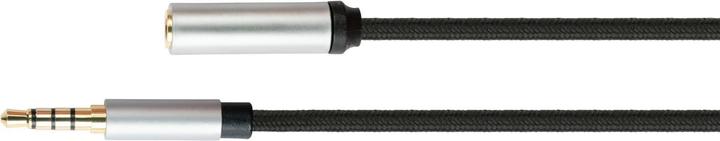 Image du produit Python Câble d'extension audio haute qualité, prise jack 3,5mm 4 pôles vers prise jack, gaine textile (3 m, Extension)