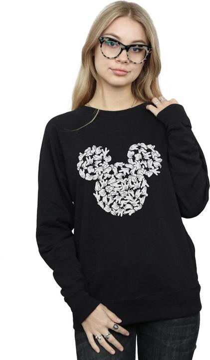 Actual product image Disney Womens/Ladies Mickey Mouse Head Of Hands Sweatshirt (L)
