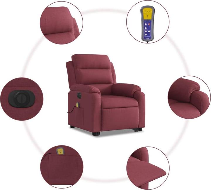Immagine prodotto VidaXL Poltrona massaggiante elettrica con tessuto di supporto