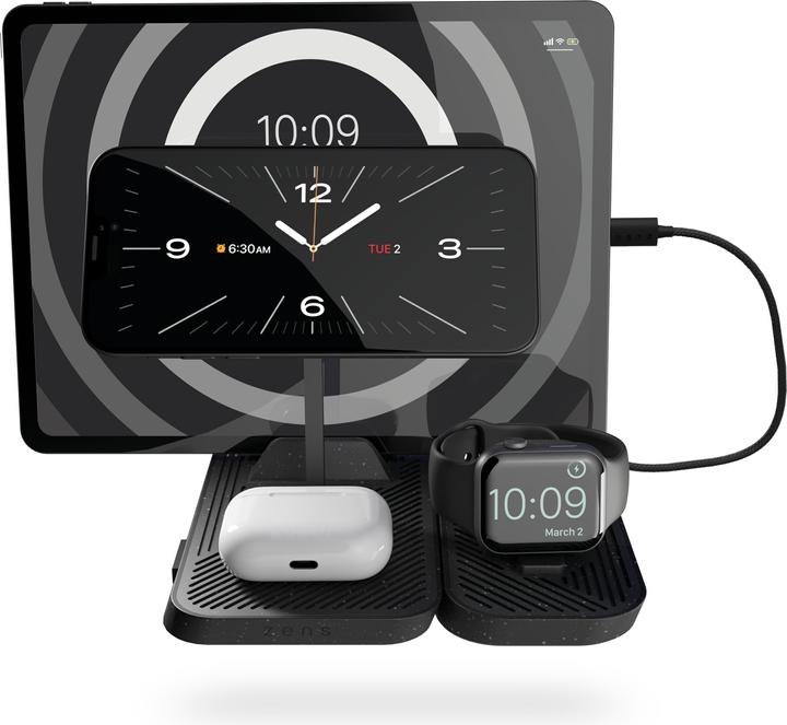 Immagine prodotto Zens Oplader 3-in-1 MagSafe Draadloze con iPad Houder Zwart (65 W)