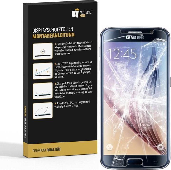 Produktbild Protectorking 3x Panzerfolie Anti-Shock HD Klar (3 Stück, Samsung Galaxy S6)
